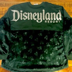 Brand New Men's Disneyland resort green velvet sweater